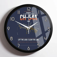 Thumbnail for Sikorsky CH-54A Tarhe design on navy blue framed wall clock