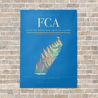 Thumbnail for Glacier Park International Airport FCA — Kalispell vertical canvas print - no frame - turquoise background