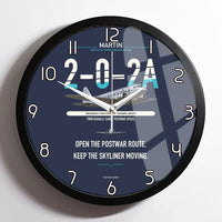 Thumbnail for Martin 2-0-2A design on navy blue framed wall clock