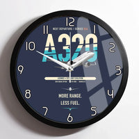 Thumbnail for Airbus A320neo design on navy blue framed wall clock
