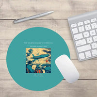 Thumbnail for VINTAGE G4393 - The Storm Chaser's Notebook - Designed Mouse Pads design on turquoise round