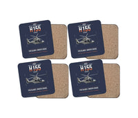 Thumbnail for Airbus H155 EC155 B1 design on navy blue 4 pieces set coaster