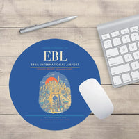 Thumbnail for Erbil International Airport (EBL) design on blue round mouse pad