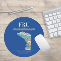 Thumbnail for Manas International Airport (FRU) design on blue round mouse pad