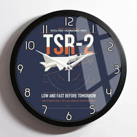 Thumbnail for BAC TSR-2 design on navy blue framed wall clock