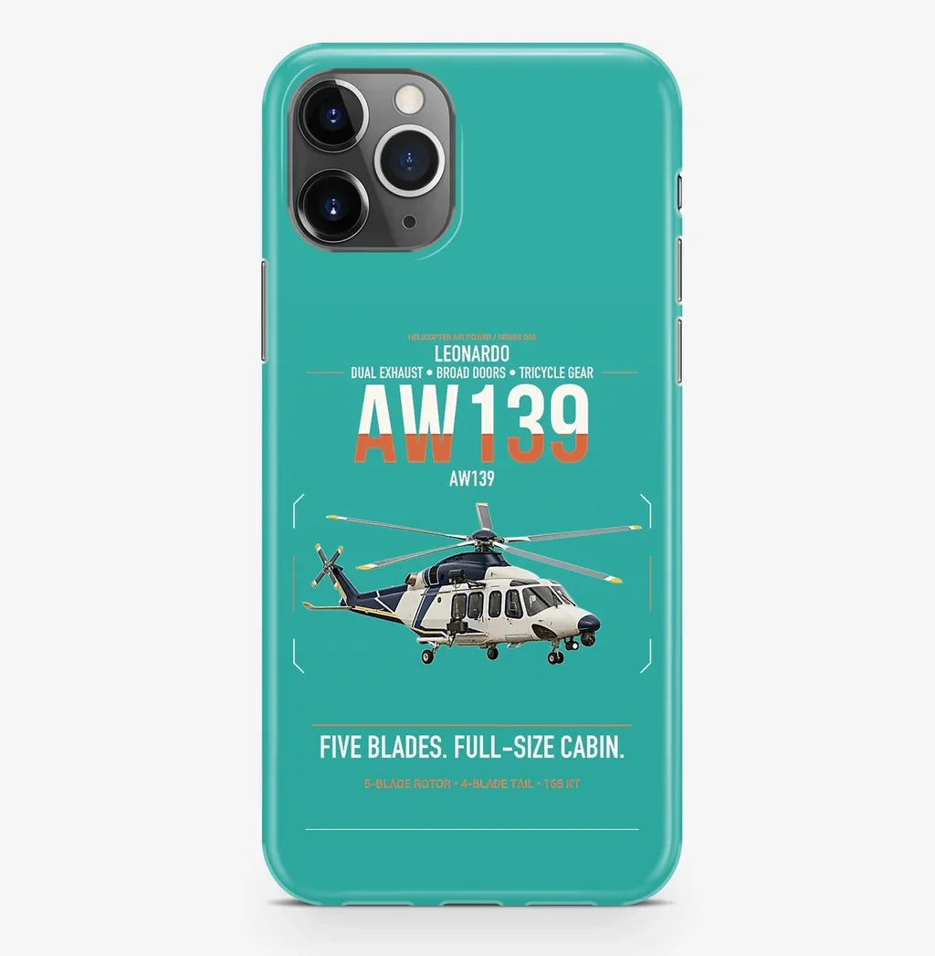 Leonardo AW139 design on turquoise magsafe iphone case, for iPhone Pro Max