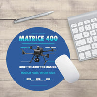 Thumbnail for DJI Matrice 400 design on blue round mouse pad
