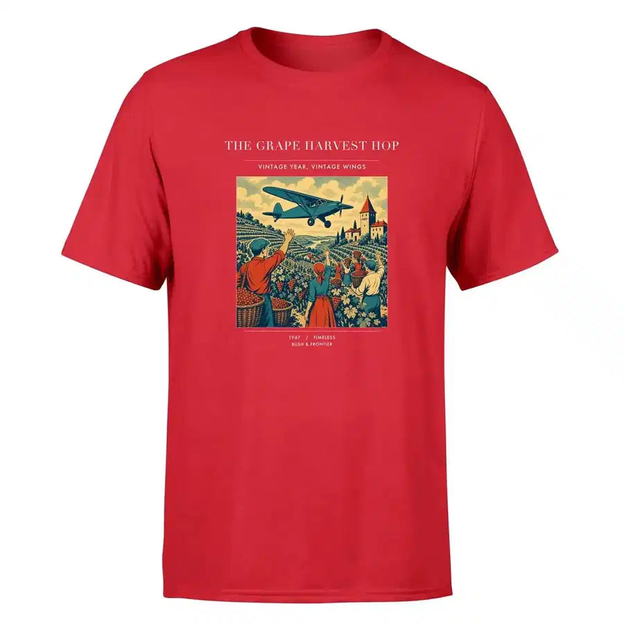 VINTAGE G4445 - The Grape Harvest Hop - Premium T-Shirt design on red premium t shirt