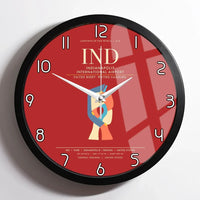 Thumbnail for Indianapolis International Airport IND Wall-Clock Framed - Red