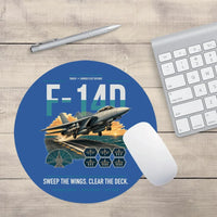Thumbnail for F-14D Tomcat design on blue round mouse pad