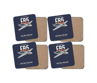 Thumbnail for de Havilland Vampire FB5 design on navy blue 4 pieces set coaster