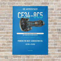 Thumbnail for CF34-8C5 vertical canvas print - no frame - turquoise background