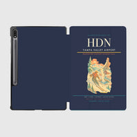 Thumbnail for Yampa Valley Airport (HDN) design on navy blue samsung tablet tablet case