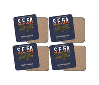 Thumbnail for Royal Aircraft Factory S.E.5a design on navy blue 4 pieces set coaster