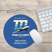 Thumbnail for Boeing 777F design on blue round mouse pad
