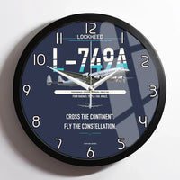 Thumbnail for Lockheed L-749A Constellation design on navy blue framed wall clock