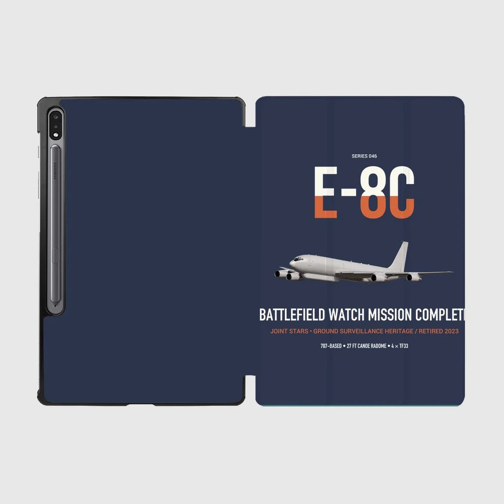 E-8C Joint STARS design on navy blue samsung tablet tablet case