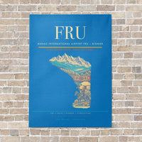 Thumbnail for Manas International Airport FRU — Bishkek vertical canvas print - no frame - turquoise background