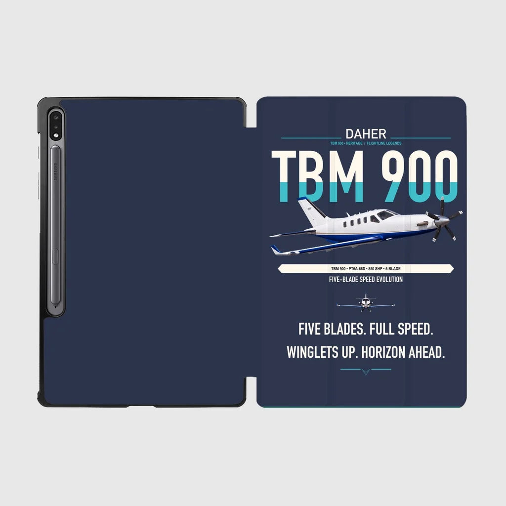 Daher TBM 900 design on navy blue samsung tablet tablet case