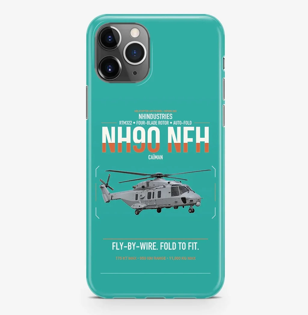 NHIndustries NH90 NFH Caïman design on turquoise magsafe iphone case, for iPhone Pro Max