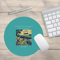 Thumbnail for VINTAGE G4510 - The Harvest And The Airfield - Designed Mouse Pads design on turquoise round