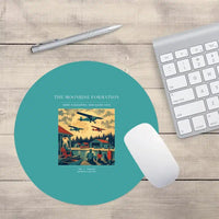 Thumbnail for VINTAGE G4431 - The Moonrise Formation - Designed Mouse Pads design on turquoise round