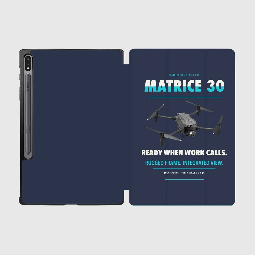 DJI Matrice 30 design on navy blue samsung tablet tablet case