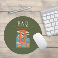 Thumbnail for Ernesto Cortissoz International Airport BAQ Mouse-Pad Round - Green Army