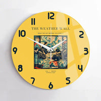 Thumbnail for VINTAGE G4141 - The Weather Wall - Designed Wall Clocks design on yellow no-frame