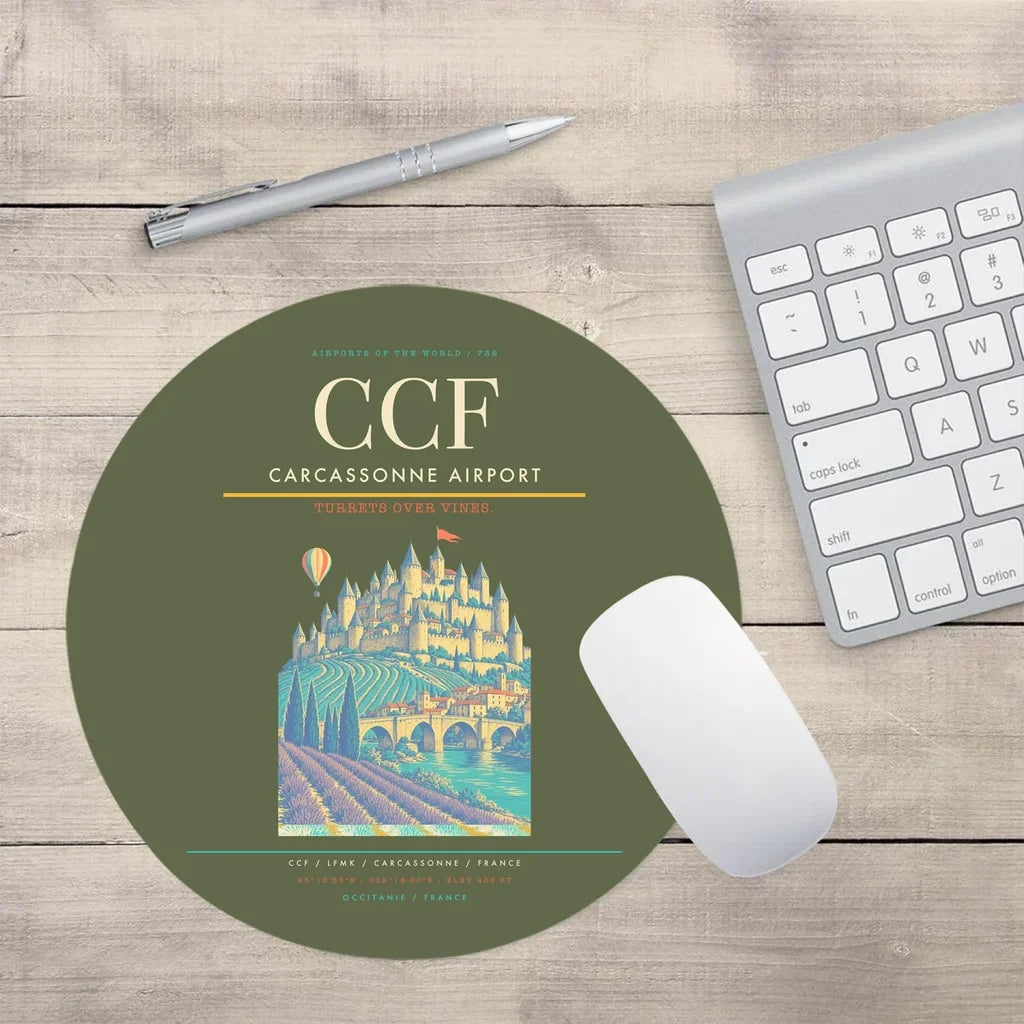 Carcassonne Airport CCF Mouse-Pad Round - Green Army