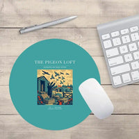 Thumbnail for VINTAGE G4526 - The Pigeon Loft - Designed Mouse Pads design on turquoise round