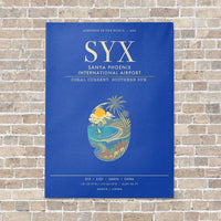 Thumbnail for Sanya Phoenix International Airport SYX - Canvas Framed - Blue