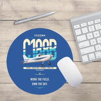 Thumbnail for Cessna A188B AgTruck design on blue round mouse pad