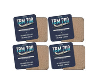Thumbnail for Socata TBM 700 design on navy blue 4 pieces set coaster