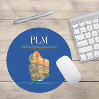 Thumbnail for Sultan Mahmud Badaruddin II International Airport (PLM) design on blue round mouse pad