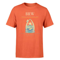 Thumbnail for Wiley Post–Will Rogers Memorial Airport (BRW) T-Shirt single-side front print in Orange | wiley-postwill-rogers-memorial-airport-brw-double-side-t-shirt