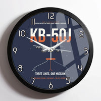 Thumbnail for KB-50J Superfortress design on navy blue framed wall clock