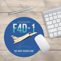 Thumbnail for F4D-1 Skyray design on blue round mouse pad