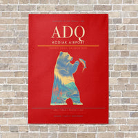 Thumbnail for Kodiak Airport ADQ - Canvas No Frame - Red