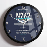 Thumbnail for Nord 262A design on navy blue framed wall clock