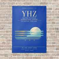 Thumbnail for Halifax Stanfield International Airport YHZ - Canvas Framed - Blue