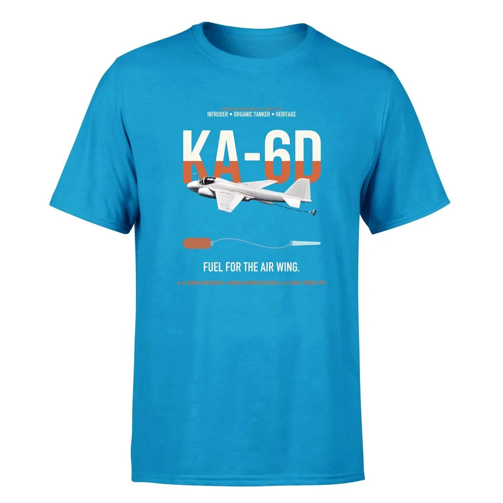 KA-6D Intruder design on turquoise double-side t-shirt, single-side print