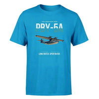 Thumbnail for PBY-5A Catalina design on turquoise double-side t-shirt, single-side print