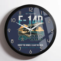 Thumbnail for F-14D Tomcat design on navy blue framed wall clock