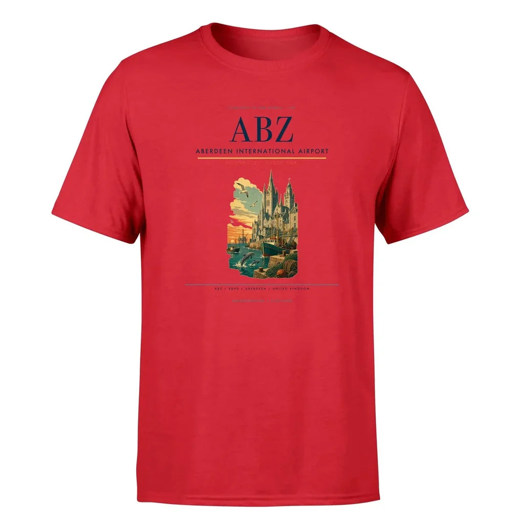 Aberdeen Airport (ABZ) Premium T-Shirt Red