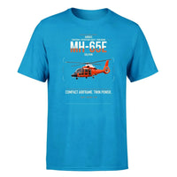 Thumbnail for Airbus MH-65E Dolphin design on turquoise t-shirt, single-side print
