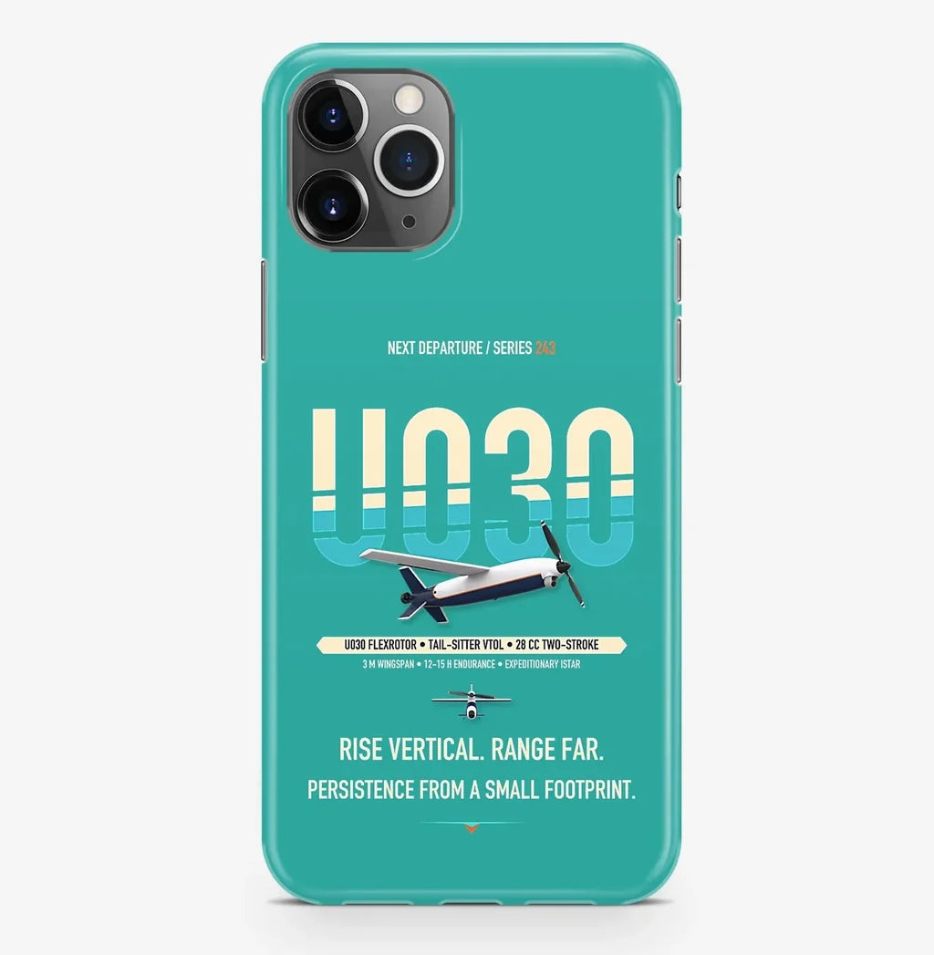 Airbus U030 Flexrotor Case ProMax design on turquoise iphone case promax