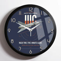 Thumbnail for Dassault Mirage IIIC design on navy blue framed wall clock