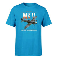 Thumbnail for Hawker Tempest Mk V design on turquoise t-shirt, single-side print