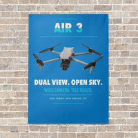 Thumbnail for DJI Air 3 vertical canvas print - no frame - turquoise background